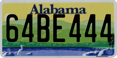 AL license plate 64BE444