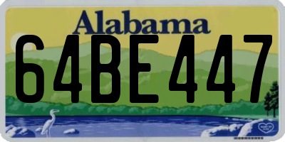 AL license plate 64BE447