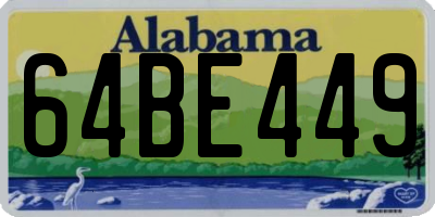 AL license plate 64BE449