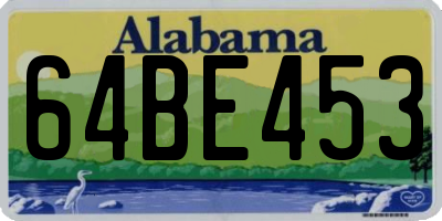 AL license plate 64BE453