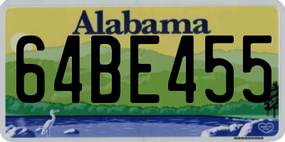 AL license plate 64BE455