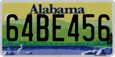 AL license plate 64BE456