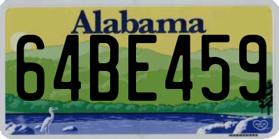 AL license plate 64BE459