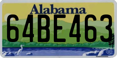 AL license plate 64BE463