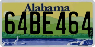 AL license plate 64BE464