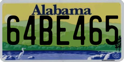 AL license plate 64BE465