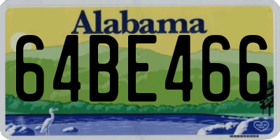 AL license plate 64BE466