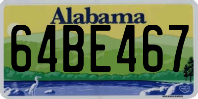 AL license plate 64BE467