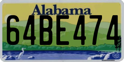 AL license plate 64BE474