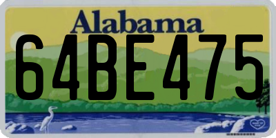 AL license plate 64BE475