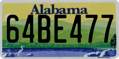 AL license plate 64BE477