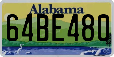 AL license plate 64BE480