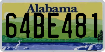 AL license plate 64BE481