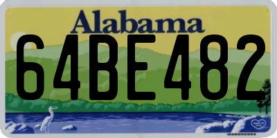AL license plate 64BE482