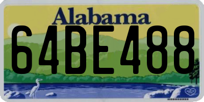 AL license plate 64BE488