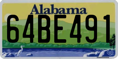 AL license plate 64BE491