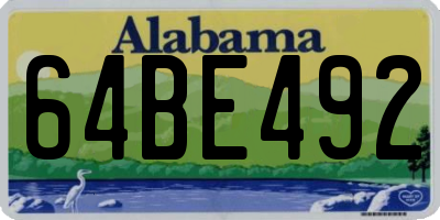 AL license plate 64BE492
