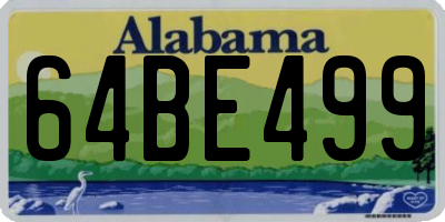 AL license plate 64BE499