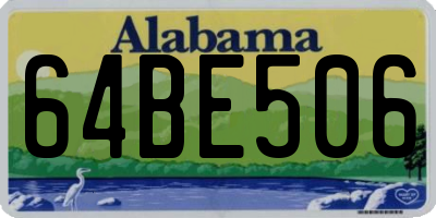 AL license plate 64BE506