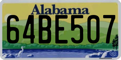 AL license plate 64BE507