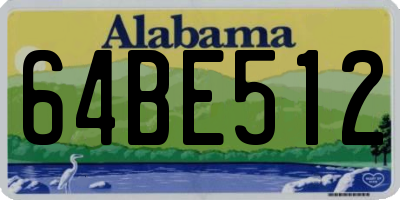 AL license plate 64BE512