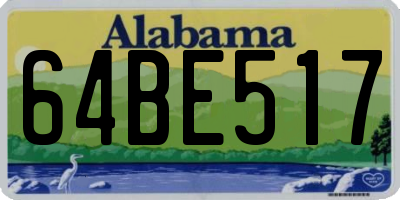 AL license plate 64BE517
