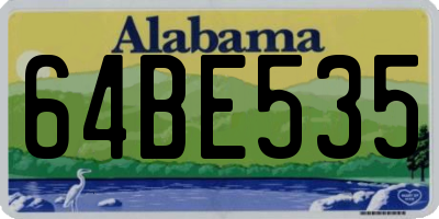 AL license plate 64BE535