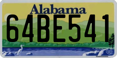 AL license plate 64BE541
