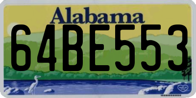 AL license plate 64BE553