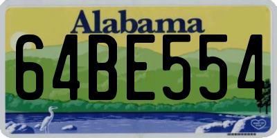 AL license plate 64BE554