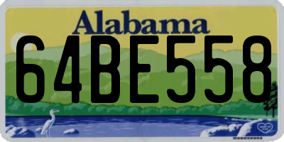 AL license plate 64BE558