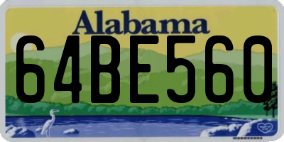 AL license plate 64BE560