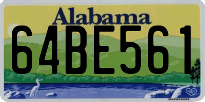 AL license plate 64BE561