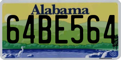 AL license plate 64BE564
