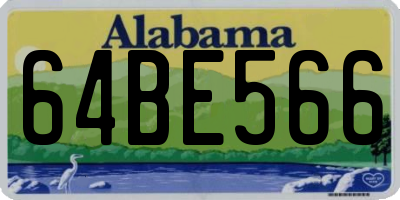 AL license plate 64BE566