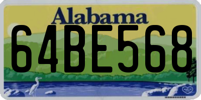 AL license plate 64BE568