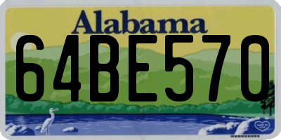 AL license plate 64BE570