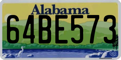 AL license plate 64BE573
