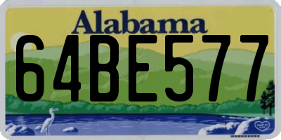 AL license plate 64BE577