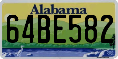 AL license plate 64BE582