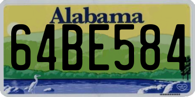 AL license plate 64BE584