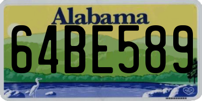 AL license plate 64BE589