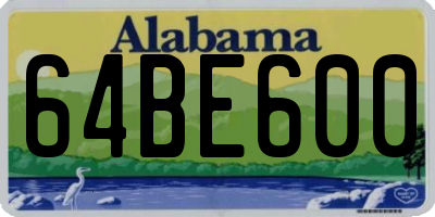 AL license plate 64BE600