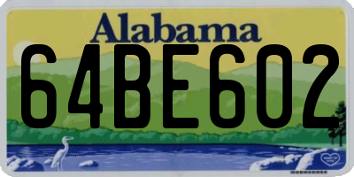 AL license plate 64BE602