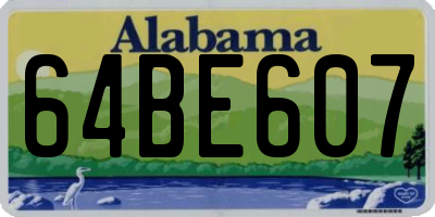 AL license plate 64BE607