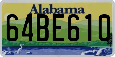 AL license plate 64BE610