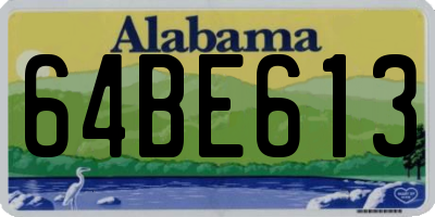 AL license plate 64BE613