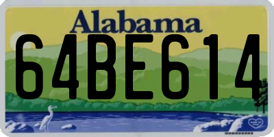 AL license plate 64BE614