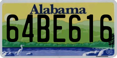 AL license plate 64BE616
