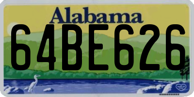AL license plate 64BE626